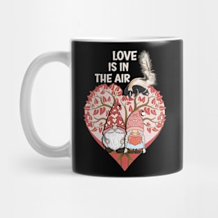 Anti-Valentines Love Is In The Air Skunk & Gnomes Mug